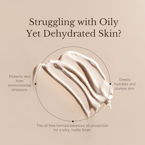 JUARA Oil-Free Ginger Moisturizer - Lightweight Face Gel Cream with Hyaluronic Acid - Mattifying Hydration for Oily, Combination & Acne-Prone Skin - Pore Refining Treatment - Made in USA - 1.7 oz
