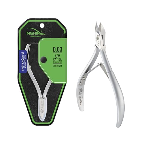 Nghia D-03 Stainless Steel Cuticle Nipper - Jaw 14 Precision Trimmer