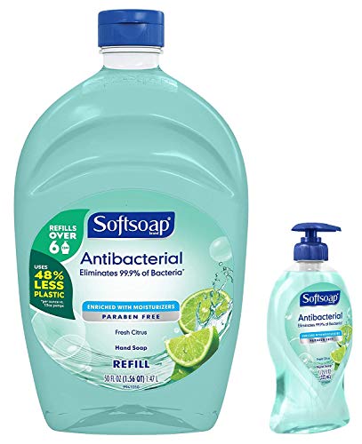 Softsoap Liquid Hand Soap Refill, Antibacterial Fresh Citrus, 57.5 Ounce Combo Pump + Bottle