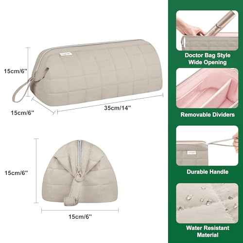 Hair Tools Travel Bag Organizer for Dyson Airwrap Case Holder Shark Hair Dryer Flex Style Airstraight Brush Revlon Attachments Carrying Case Flat Curling Iron Bags (Camel)