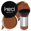 Cream Bronzer with Brush, Creamy & Highly Pigmented Formula, Blendable Cream Contour Makeup with a Natural, Matte Finish - Buildable Formula for Shimmer-Free, Tan, 0.7 Oz