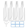 4 Pack 3.4oz TSA Approved Travel Bottles - Refillable Plastic Spray Containers