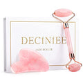 Deciniee Pink Jade Face Roller & Gua Sha Set for Skin Care, Anti-Aging, Relaxation