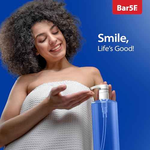 Bar5F Pump Bottle (2-Pack 32-Ounce 1-Liter) Empty for Shampoo Conditioner Body Wash Lotion BPA-Free Crystal-Clear