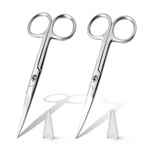 Stainless Steel Grooming Scissors Set - Straight & Curved