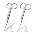 Stainless Steel Grooming Scissors Set - Straight & Curved