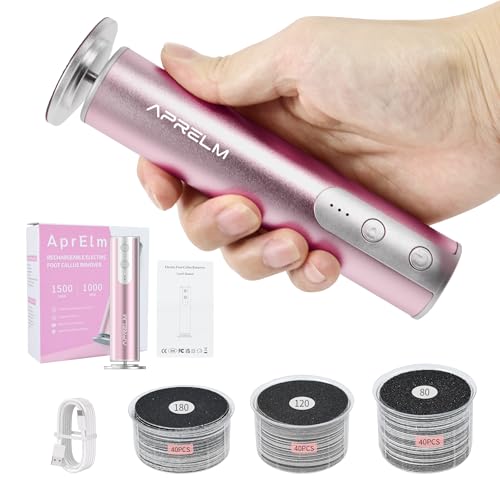 Electric Foot Callus Remover - 3-Speed Rechargeable Foot File with 120 Discs