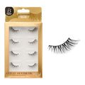 Lilly Lashes Luxury Synthetic Half Lashes (Pack of 4), False Eyelashes, Natural Looking Wispy Lash Strips, Multi-Pack Reusable Up To 15x, Eyelash Glue not Included (Enlightening)