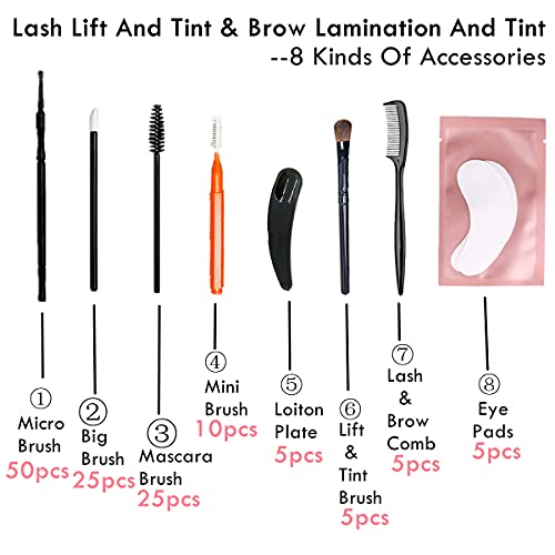 Lash Lift and Tint Brush Kit - 50+ Piece DIY Eyelash Tool Set