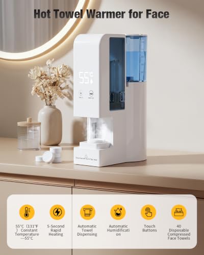 Hot Towel Dispenser - 5-Second Fast Heating Face Towel Warmer