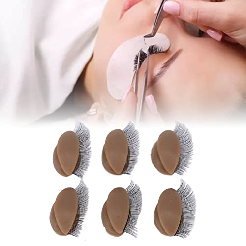 3 Pairs Silicone Eyelid Practice Heads with Double Lashes
