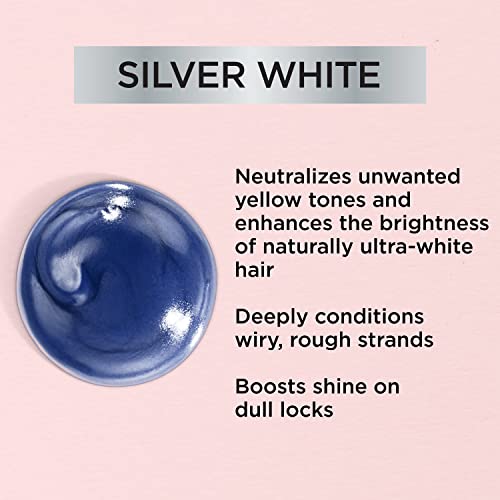 L¡¯Oreal Paris Le Color Gloss One Step Toning Gloss, In-Shower Hair Toner with Deep Conditioning Treatment Formula for Gray Hair, Silver White, 1 Kit