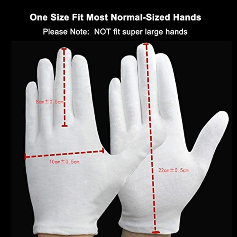 Cotton Gloves for Eczema Relief - Soft Breathable Moisturizing Liners
