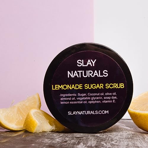Lemonade Sugar Scrub 8 oz Jar | Sweet Lemon Aroma | Moisturizing Scrub