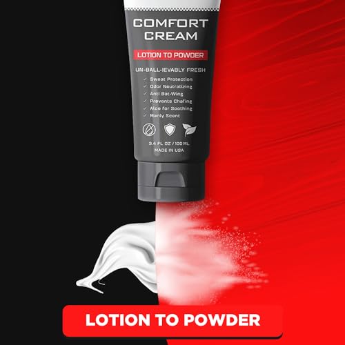 HAPPY NUTS Comfort Cream Deodorant For Men: Anti-Chafing Sweat Defense, Odor Control, Aluminum-Free Mens Deodorant & Hygiene Products for Men's Private Parts 3.4 oz.(1 Pack, Original)