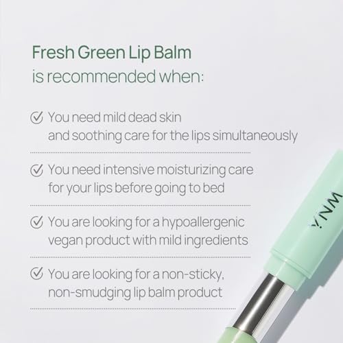 YNM Vegan Lip Balm, Natural, Cruelty-Free, Fragrance Free, Moisturizing and Nourishing with Centella, Madecassoside, Pro-Vitamin B5, Ceramide NP, Korean Skincare, 0.14 Fl Oz