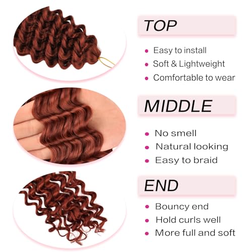 FEILIMEI 22 Inch Ocean Wave Crochet Hair Extensions 6 Pack for Boho Hairstyles