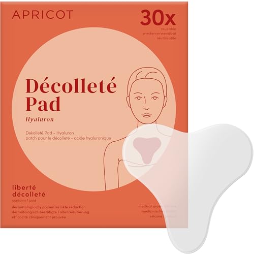 APRICOT Hyaluronic Acid Silicone Chest Wrinkle Pad 30x Reusable Anti-Aging Skin Tightening