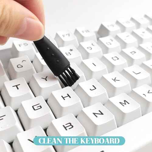 Quacc 10 PCS Mens Electric Shaver Cleaning Brush Black Double Sided Razor Brush for Cleaning Trimmer Hair Clipper Keyboard