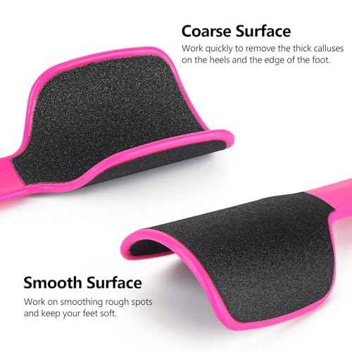 2 Pcs Curved Foot File Callus Remover for Feet, U Shaped Foot Scrubber Dual Sided Heel File Scraper Dead Skin Remover