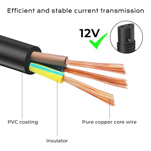 12V Shaver Charger Cable for Braun Series 9 7 5 3 1 XT5, for Braun Razor 3040s 340s 310S 9385cc 370 720 760cc 790cc 720s-4 7865cc 9090cc 9290cc 9330s 5018s 7020s 9095cc 390cc Charger Cord