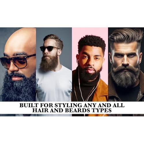 G.B.S Men's Grooming Set - Wood Beard Comb, Tortoise Beard and Mustache Comb 3 3/8in and 30ml Citrus Scented Beard Oil