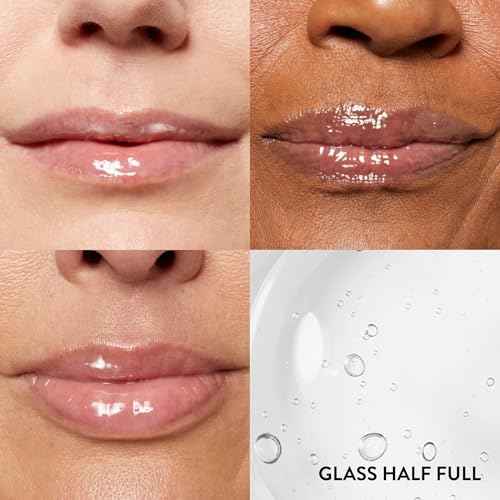 LAURA GELLER NEW YORK Fine Shine Glossy Lip Oil Duo, Rose Garden + Glass Half Full - Clear Pink Lip Gloss with Hydrating Squalane