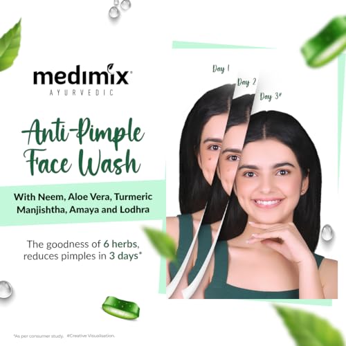 Medimix Ayurvedic Face Wash for All Skin Types - Soap Free - Paraben Free (100 ml / 3.4 oz)