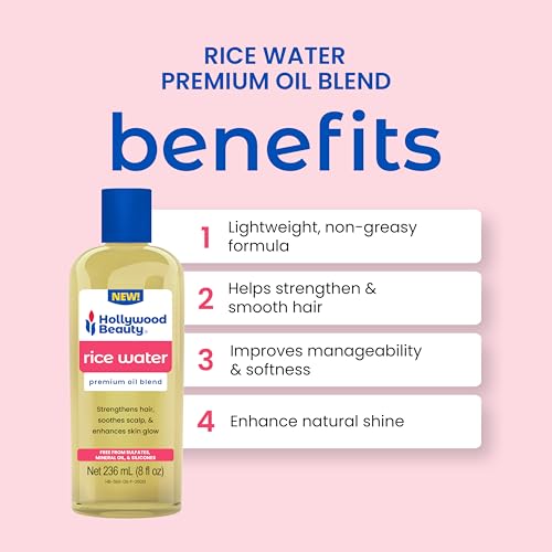 Hollywood Beauty Rice Water Premium Oil for Hair & Skin - 8 oz