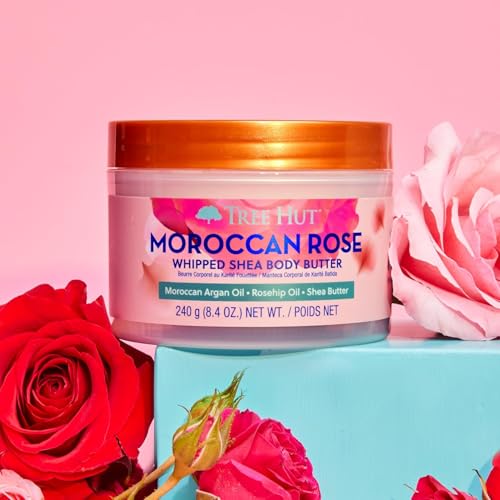 Tree Hut Moroccan Rose Whipped Shea Body Butter 8.4 oz - Hydrating & Nourishing