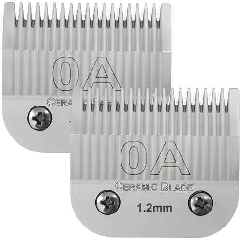 0A Professional Detachable Replacement Ceramic Blades. Compatible with Oster Classic 76/Power Pro/Power-Teq/Star-Teq Clipper. Compatible with Ainds Clippers. Size: 0A, 3/64" Cut Length.