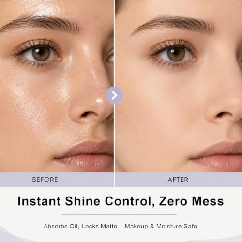 500 Oil Blotting Sheets with Mirror & Puff | Oil Control