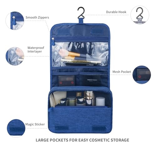 Lcsmaokin Large Capacity Waterproof Toiletry Bag with Hook