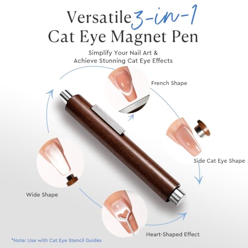 AZUREBEAUTY 11Pcs Cat Eye Magnet Nail Art Kit with Dual-Head Magnetic Pen