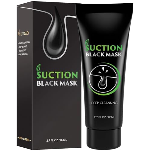 Blackhead Remover Mask, Activated Charcoal Peel Off Mask, Deep Face Clean for Men and Women, Pore Cleansing Nose and Face Care, Purifying Charcoal Mask, 80ML