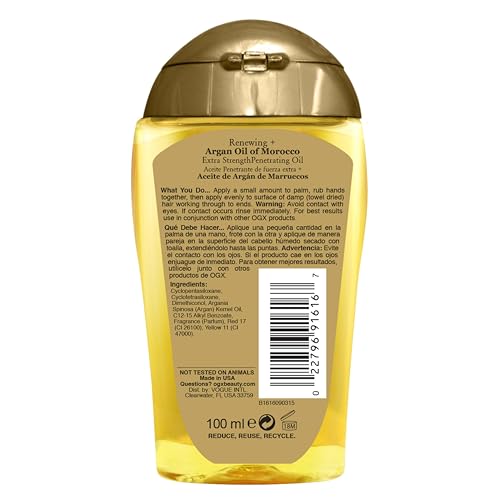 OGX Renewing Argan Oil Hair Serum Treatment, 3.3 Fl Oz