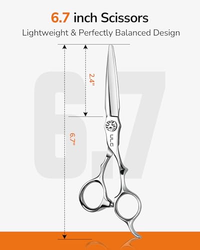 ULG Professional Hair Cutting Scissors 6.7" Japanese 440C Barber Shears