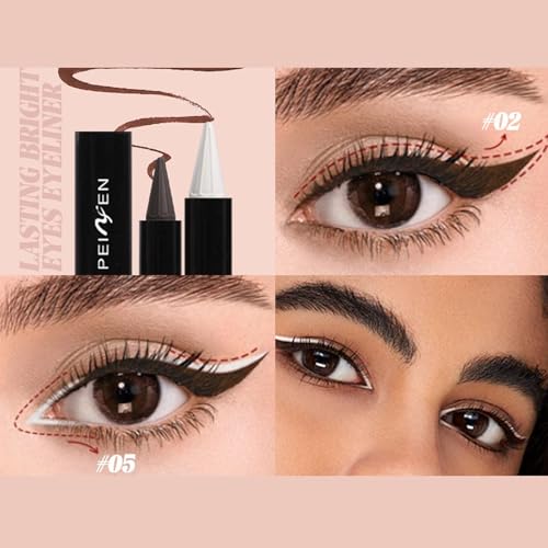 6-Piece Matte & Shimmery Eyeliner Stick Set - Waterproof