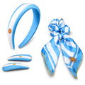Argentina Flag Women 4-Piece Hair Accessory Set - Patriotic Hair Clips & Headbands