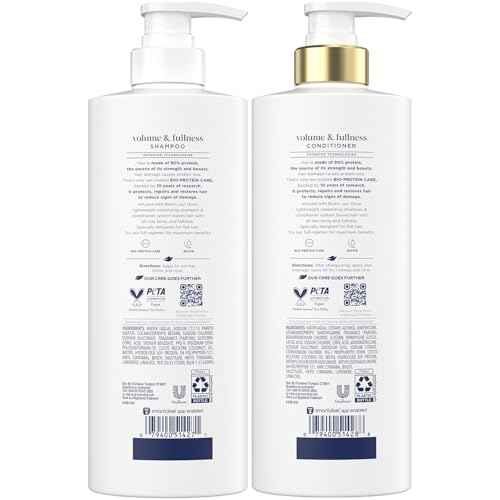 Dove Shampoo and Conditioner Set, Volume & Fullness ? Daily Volumizing Hair Care Formula Infused with Collagen, 18 Oz Ea