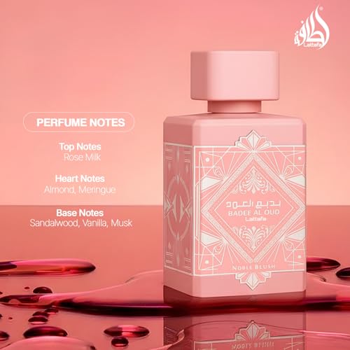 Lattafa Bade'e Al Oud Noble Blush Unisex Eau de Parfum 3.4 oz