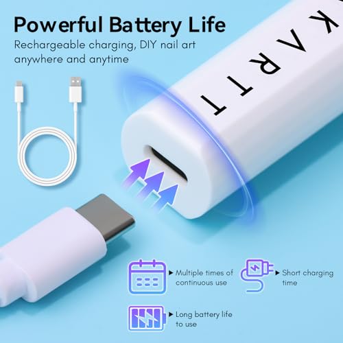 Makartt Handheld UV LED Nail Lamp - Cordless Mini Flash Cure Light