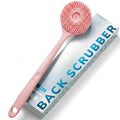 SILKLE Silicone Back Scrubber with Long Handle - Shower Body Exfoliator