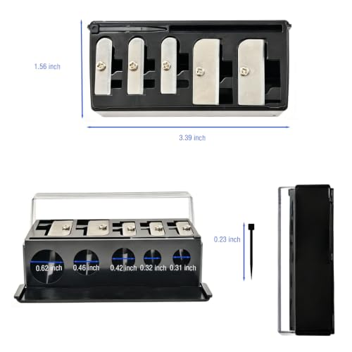 5-Hole Makeup Pencil Sharpener 2-Pack for Eyeliner, Brow & Lip Liners