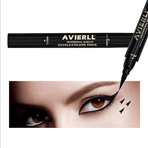 Winged Eyeliner Stamp-2 Pens, Smudge Proof Waterproof Long Lasting quick flick wingliner, Vamp Style Wing Eye Liner Pen Black (Left and Right)