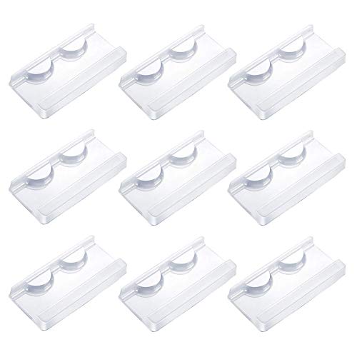 25 Pieces Clear Rectangle Eyelash Storage Trays