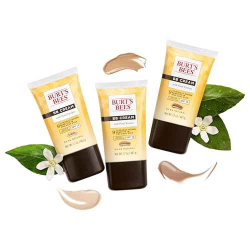 Burt's Bees BB Cream With SPF 15, Broad-Spectrum Sunscreen Tinted Lotion for All Skin Types, 98.9 Percent Natural Origin Skin Care, Light to Medium, 1.7 oz. Tube