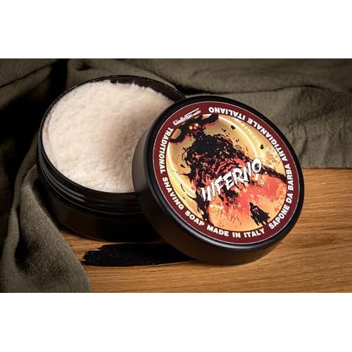 The Goodfellas' smile, INFERNO Tallow Shave Soap and Afltershave Splash Bundle, Made in Italy