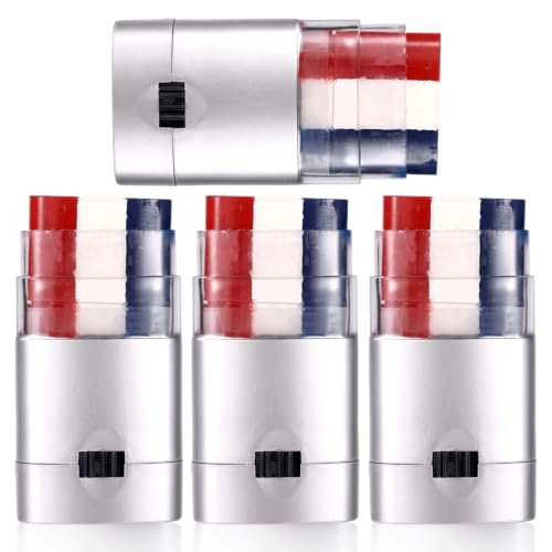 4pcs Patriotic Red White Blue Face Paint Sticks