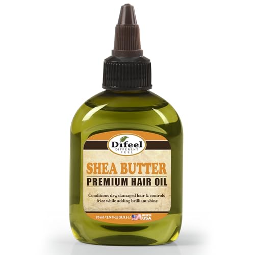 Difeel Premium Natural Hair Oil - Shea Butter 2.5 ounce (3-Pack)